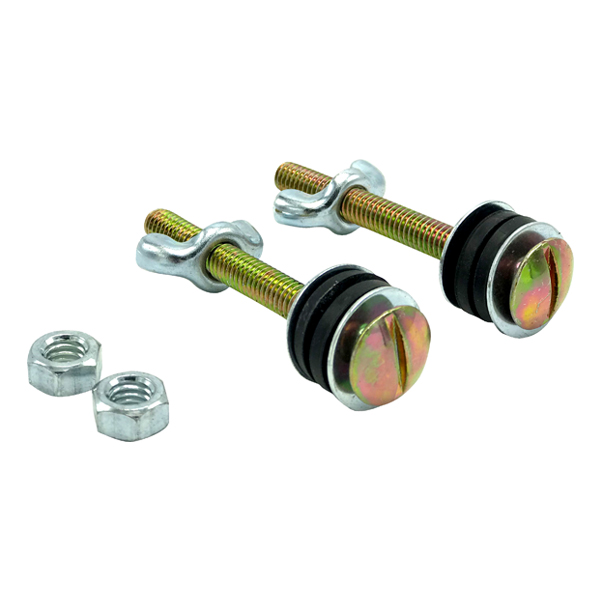 thumbnail image 2 of 5/16" X 3" Tank To Bowl Bolt Set With Gasket, Brass Plated Bolt 2 of 10