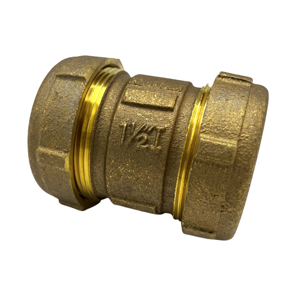 1 1/2 Short Brass Compression Coupling (Lead-Free) - Wal-Rich Corporation