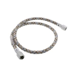 3/8" Flare (FxF) Flexible Oil Line, Braided Steel Covering (36" Length)