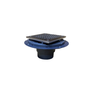 2" PVC Shower Pan Liner Drain With Chrome Plated Brass Square Strainer