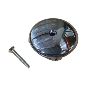 Chrome Plated 1-Hole Waste & Overflow Faceplate With Screw
