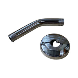 6" Chrome-Plated Stainless Steel 45 Degree Shower Arm With Escutcheon