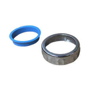 1 1/2" Chrome Plated Die Cast Slipnut With Premium Blue Neoprene Washer