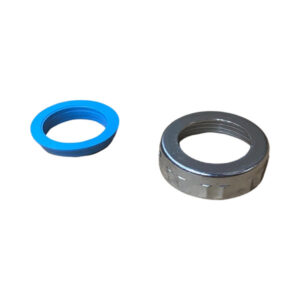 1 1/2" x 1 1/4" Chrome Plated Die Cast Slipnut With Premium Blue Neoprene Washer