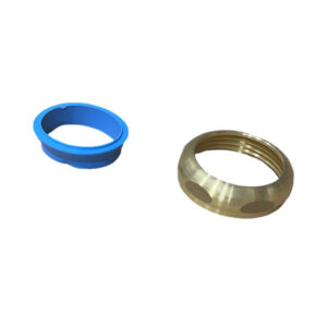 1 1/4" Solid Brass Slipnut With Premium Blue Neoprene Washer