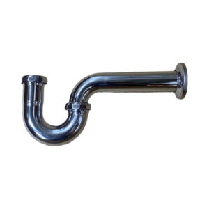 1-1/2" Chrome Plated Tubular Brass P-Trap, Less Cleanout - 22 Gauge