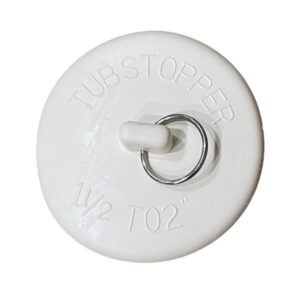 Fitall White Rubber Tub Stopper (Display Carded)