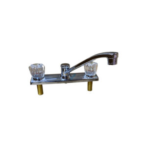 8" Two-Handle Sink Faucet with  Acrylic Handles, With Sprayer