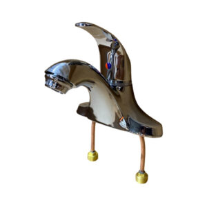 4"Chrome-Plated Single-Handle Bathroom Faucet, With Pop-Up Drain