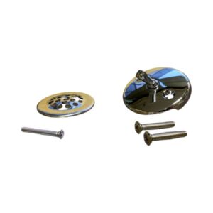 Chrome Tub Trim Kit with Trip Lever Plate and Strainer Grid