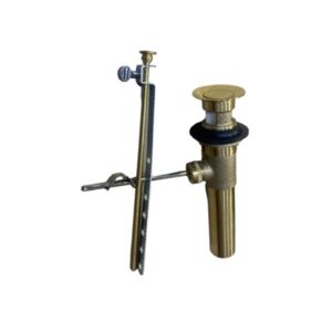 Polished Brass Sink Drain Pop-Up Assembly