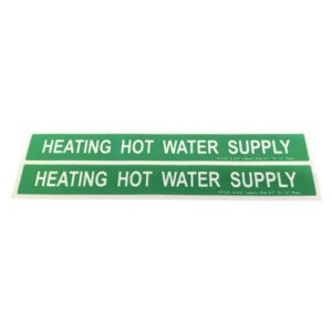 Heating Hot Water Supply Self-Adhesive Label - Small