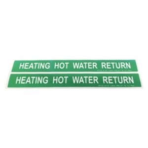 Heating Hot Water Return Self-Adhesive Label - Small