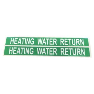 Heating Hot Water Return Self-Adhesive Label - Medium