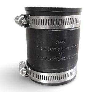 Rubber Transition Coupling 2" X 2" Cast Iron/PVC X Cast Iron/PVC