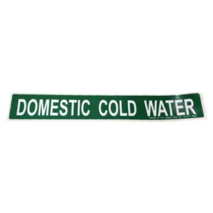 Domestic Cold Water Self-Adhesive Label - Large