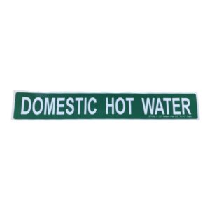 Domestic Hot Water Self-Adhesive Label - Large