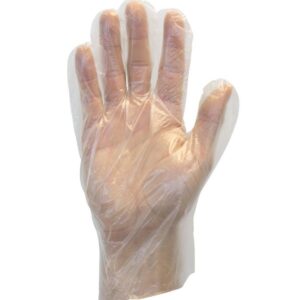 Clear poly Gloves (Large) (100 Per bag)