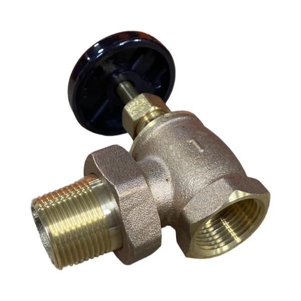 1" Brass Radiator Angle Valve