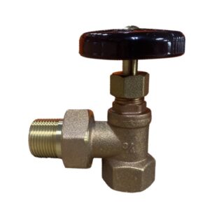 3/4"  Brass Radiator Angle Valve - Hot Water
