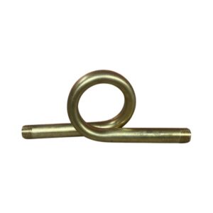 Straight Brass Pigtail - 180 Deg