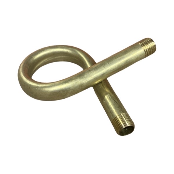 Angle Brass Pigtail - 90 Deg