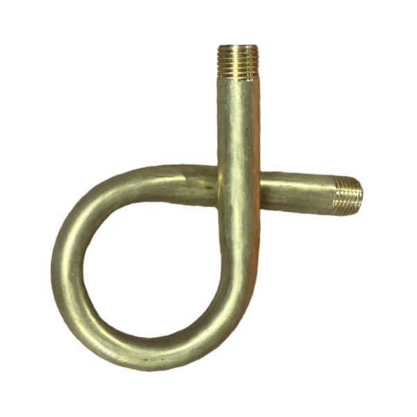 Angle Brass Pigtail - 90 Deg