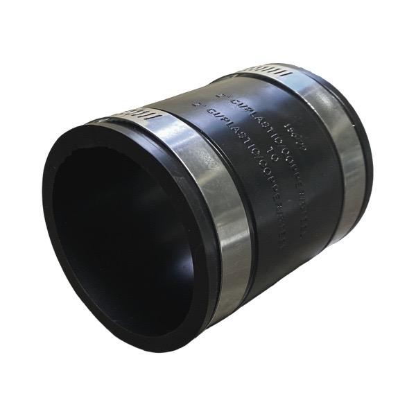 Rubber Transition Coupling 2" X 2" Cast Iron/PVC X Cast Iron/PVC