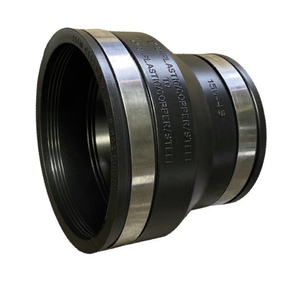 Rubber Transition Coupling 4" X 3" Cast Iron/PVC X Cast Iron/PVC