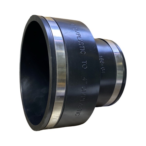 Rubber Transition Coupling 6" X 4" Cast Iron/PVC X Cast Iron/PVC