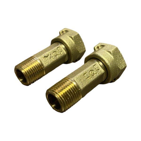 5/8"(1/2" MIP) X 3/4" FIP Water Meter Coupling (Pair) (Lead-Free)