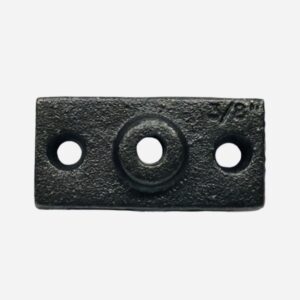 3/8" Black 3-Hole Ceiling Plate