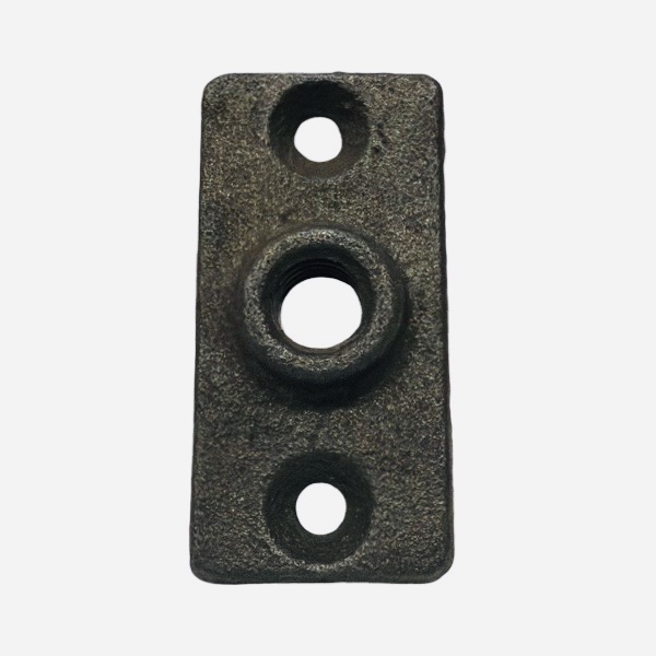 1/2" Black 3-Hole Ceiling Plate