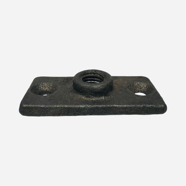 1/2" Black 3-Hole Ceiling Plate