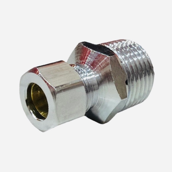 1/2" Male Chrome Plated Flex Adapter (Lead-Free)