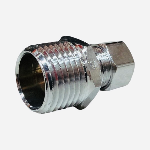 1/2" Male Chrome Plated Flex Adapter (Lead-Free)