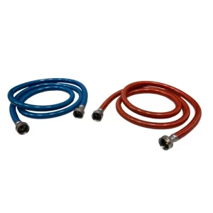 Ultra Stainless Steel Washing Machine Hoses - 3/4" FHT x 6'