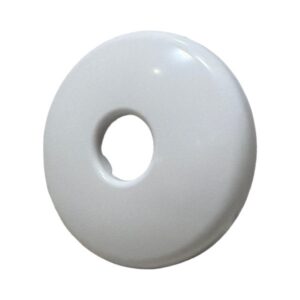 5/8" OD White Plastic Low Escutcheon