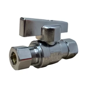 Straight "Max" Shutoff Valve 3/8" FEM Compression X 3/8" OD (Lead-Free)