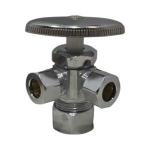 3/8" OD X 3/8" OD X 5/8" OD Chrome-Plated 3 Way Stop (Lead-Free)