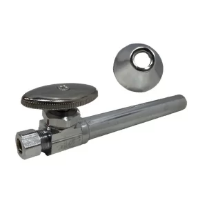 3/8" OD X 1/2" SWT Straight Compression Stop With 5" Extension (Lead-Free)