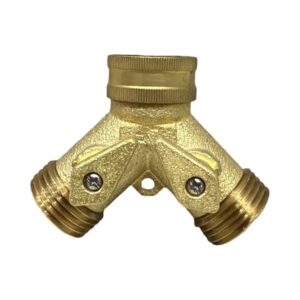 Brass Siamese Connection With Shut Off (Lead-Free)