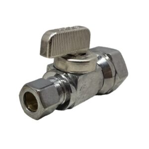 3/8" OD X 1/2" IP Straight Miniball Valve (Lead-Free)