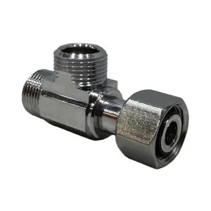 3/8" X 3/8" X 3/8" Chrome-Plated Retrodapter - Lead-Free