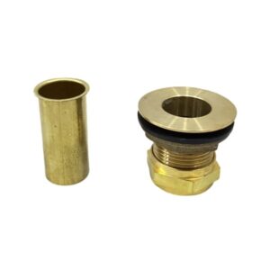 Short 1" Brass Bar Sink Plug with Tailpiece
