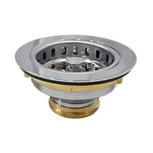 Heavy Duty Chrome-Plated Cast Brass Duo Strainer