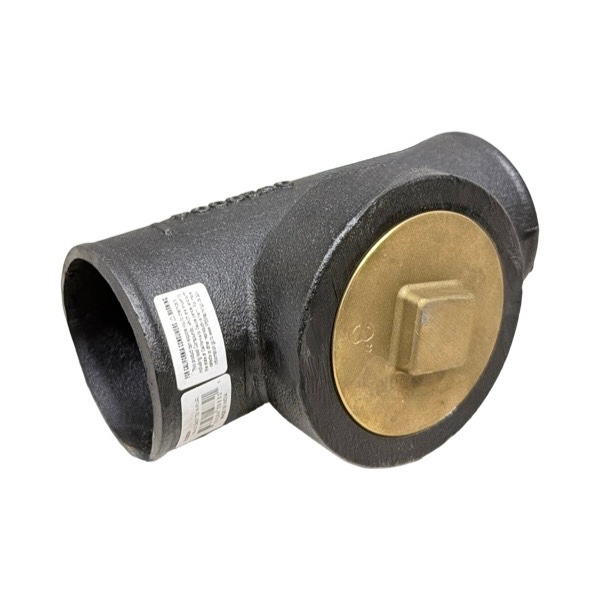3" No-Hub Dandy Tee With Plug