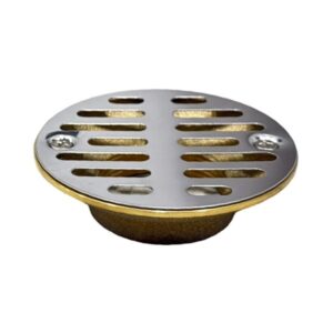 1 1/2 Chrome-Plated Brass Shower Stall Strainer