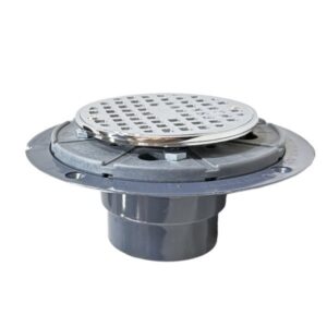 PVC Shower Pan Liner Drain With Chrome-Plated Brass Strainer