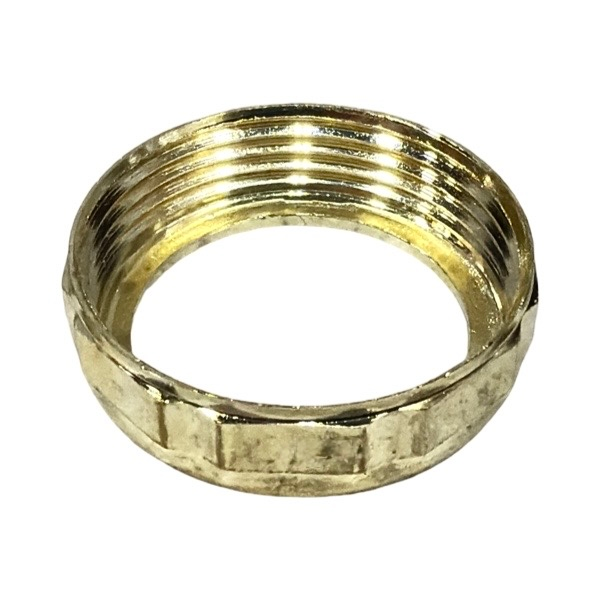 1 1/4" X 1 1/4" Brass-Plated Zinc Die-Cast Slipnut
